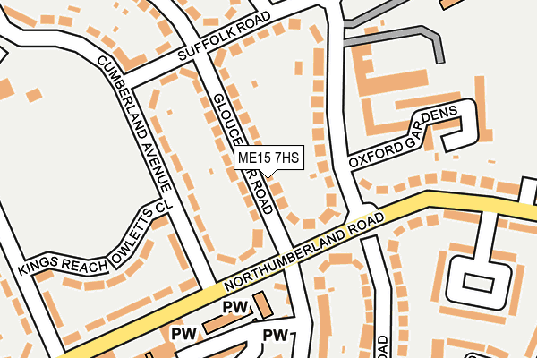 ME15 7HS map - OS OpenMap – Local (Ordnance Survey)
