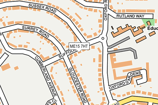 ME15 7HT map - OS OpenMap – Local (Ordnance Survey)