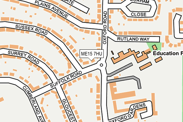 ME15 7HU map - OS OpenMap – Local (Ordnance Survey)