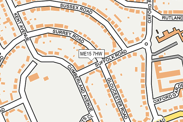 ME15 7HW map - OS OpenMap – Local (Ordnance Survey)