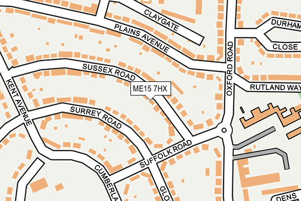 ME15 7HX map - OS OpenMap – Local (Ordnance Survey)