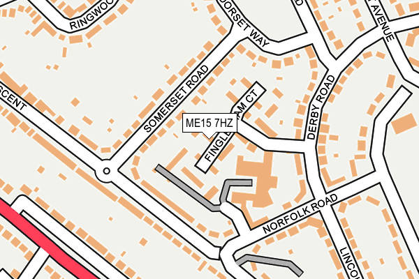 ME15 7HZ map - OS OpenMap – Local (Ordnance Survey)
