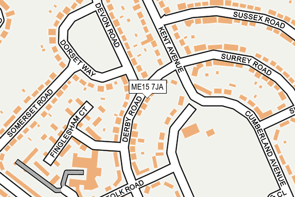 ME15 7JA map - OS OpenMap – Local (Ordnance Survey)