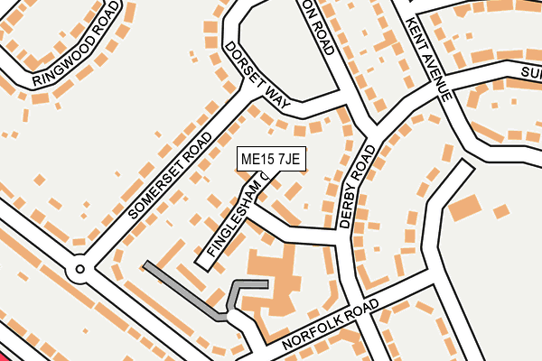 ME15 7JE map - OS OpenMap – Local (Ordnance Survey)