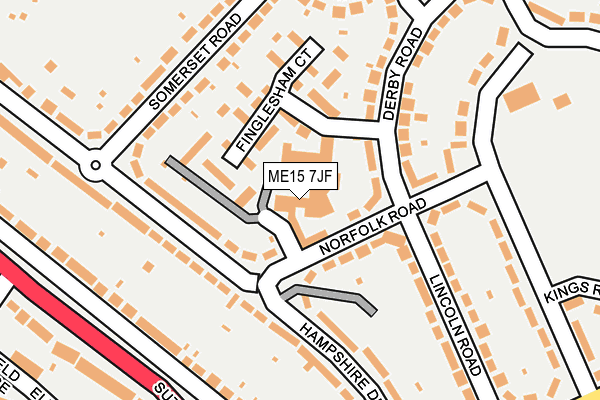 ME15 7JF map - OS OpenMap – Local (Ordnance Survey)