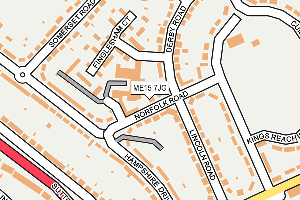 ME15 7JG map - OS OpenMap – Local (Ordnance Survey)