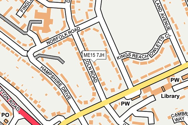 ME15 7JH map - OS OpenMap – Local (Ordnance Survey)