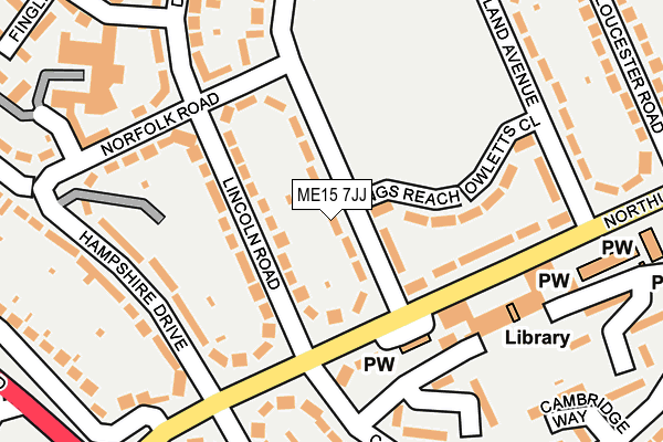 ME15 7JJ map - OS OpenMap – Local (Ordnance Survey)