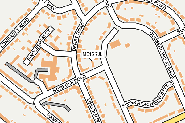 ME15 7JL map - OS OpenMap – Local (Ordnance Survey)
