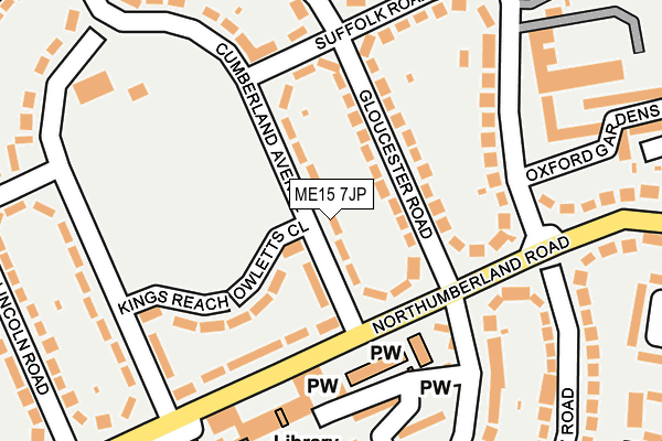 ME15 7JP map - OS OpenMap – Local (Ordnance Survey)