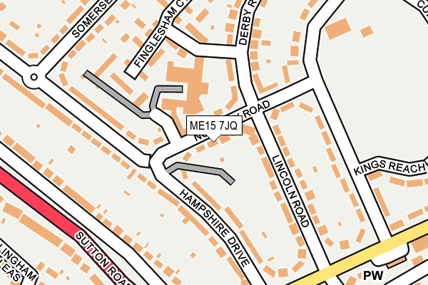 ME15 7JQ map - OS OpenMap – Local (Ordnance Survey)