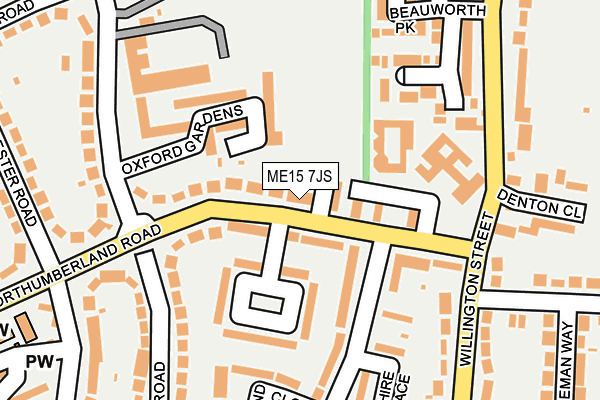 ME15 7JS map - OS OpenMap – Local (Ordnance Survey)