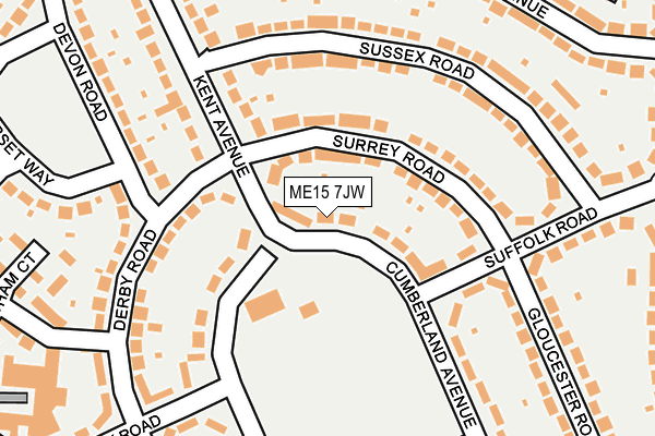 ME15 7JW map - OS OpenMap – Local (Ordnance Survey)