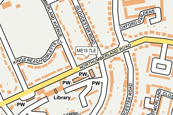 ME15 7LE map - OS OpenMap – Local (Ordnance Survey)