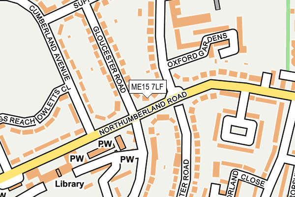 ME15 7LF map - OS OpenMap – Local (Ordnance Survey)