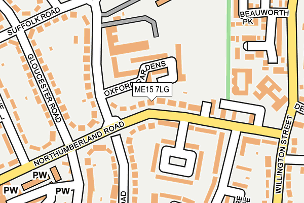 ME15 7LG map - OS OpenMap – Local (Ordnance Survey)