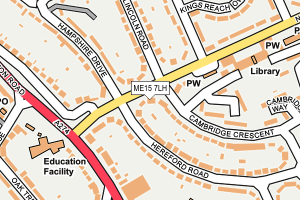 ME15 7LH map - OS OpenMap – Local (Ordnance Survey)