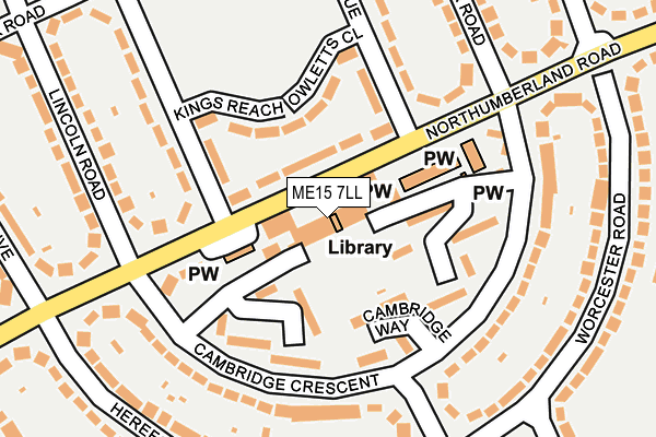 ME15 7LL map - OS OpenMap – Local (Ordnance Survey)
