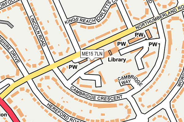 ME15 7LN map - OS OpenMap – Local (Ordnance Survey)
