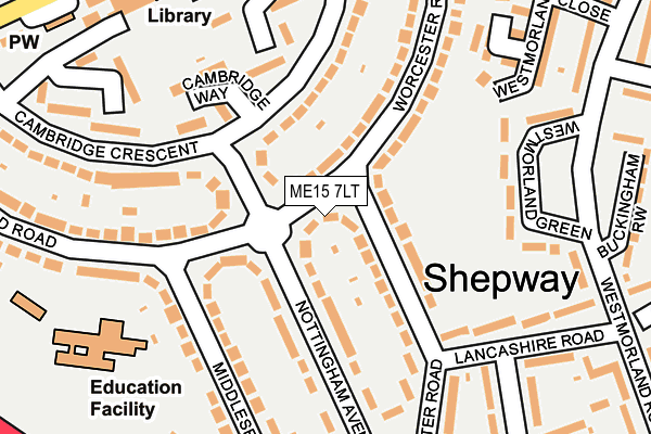 ME15 7LT map - OS OpenMap – Local (Ordnance Survey)