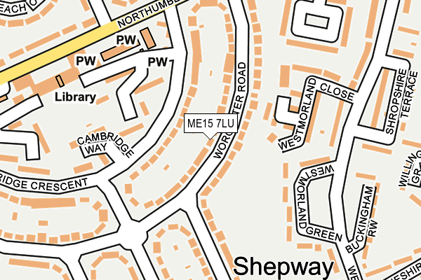 ME15 7LU map - OS OpenMap – Local (Ordnance Survey)