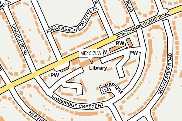 ME15 7LW map - OS OpenMap – Local (Ordnance Survey)