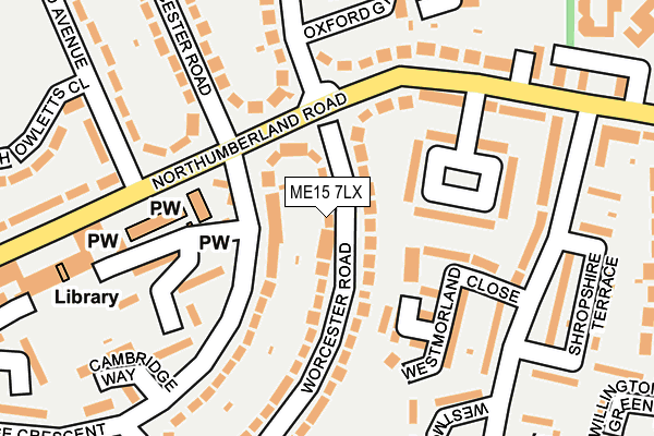 ME15 7LX map - OS OpenMap – Local (Ordnance Survey)