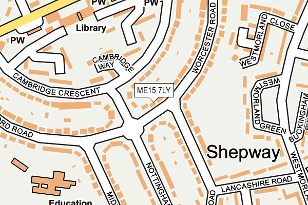 ME15 7LY map - OS OpenMap – Local (Ordnance Survey)