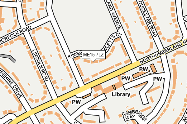 ME15 7LZ map - OS OpenMap – Local (Ordnance Survey)