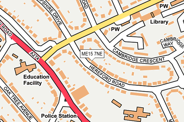 ME15 7NE map - OS OpenMap – Local (Ordnance Survey)