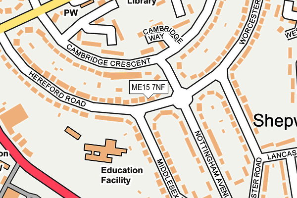 ME15 7NF map - OS OpenMap – Local (Ordnance Survey)