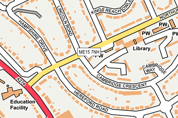 ME15 7NH map - OS OpenMap – Local (Ordnance Survey)