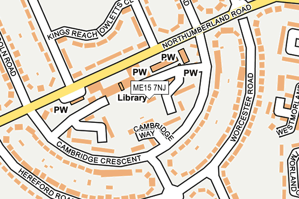 ME15 7NJ map - OS OpenMap – Local (Ordnance Survey)