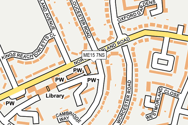 ME15 7NS map - OS OpenMap – Local (Ordnance Survey)