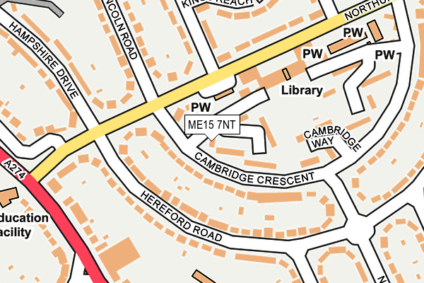 ME15 7NT map - OS OpenMap – Local (Ordnance Survey)
