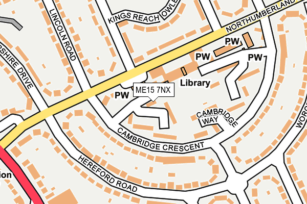 ME15 7NX map - OS OpenMap – Local (Ordnance Survey)