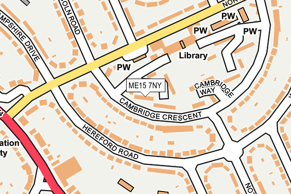 ME15 7NY map - OS OpenMap – Local (Ordnance Survey)