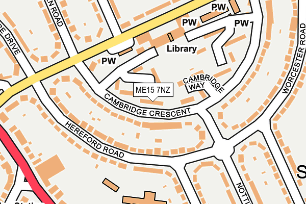 ME15 7NZ map - OS OpenMap – Local (Ordnance Survey)