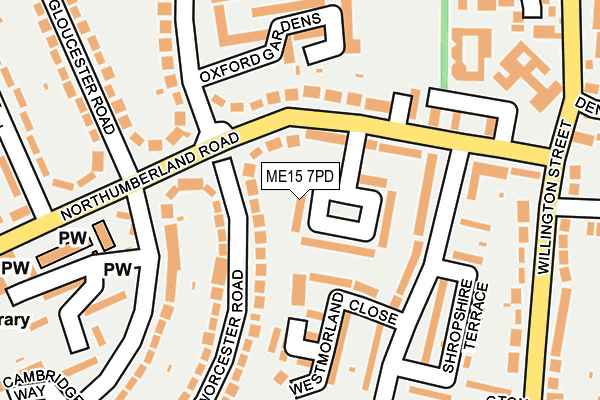 ME15 7PD map - OS OpenMap – Local (Ordnance Survey)