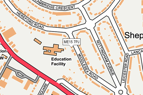 ME15 7PJ map - OS OpenMap – Local (Ordnance Survey)