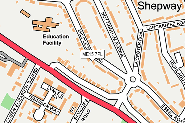 ME15 7PL map - OS OpenMap – Local (Ordnance Survey)