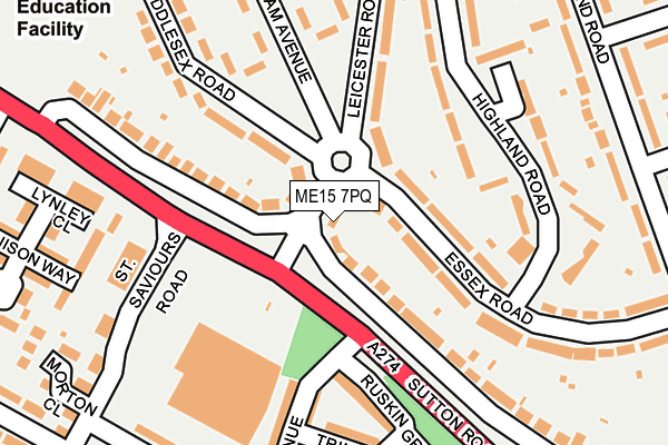 ME15 7PQ map - OS OpenMap – Local (Ordnance Survey)