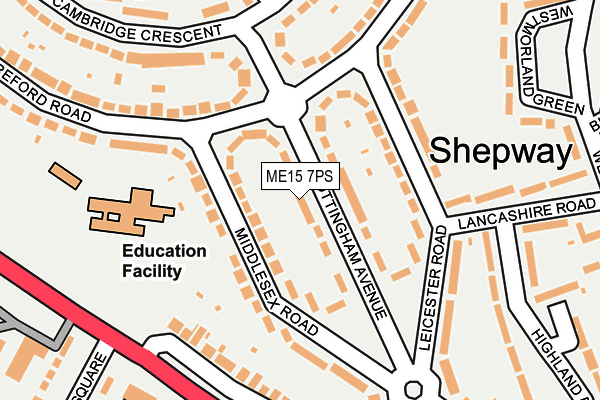 ME15 7PS map - OS OpenMap – Local (Ordnance Survey)