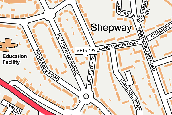 ME15 7PY map - OS OpenMap – Local (Ordnance Survey)