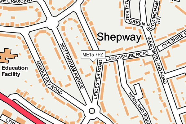 ME15 7PZ map - OS OpenMap – Local (Ordnance Survey)