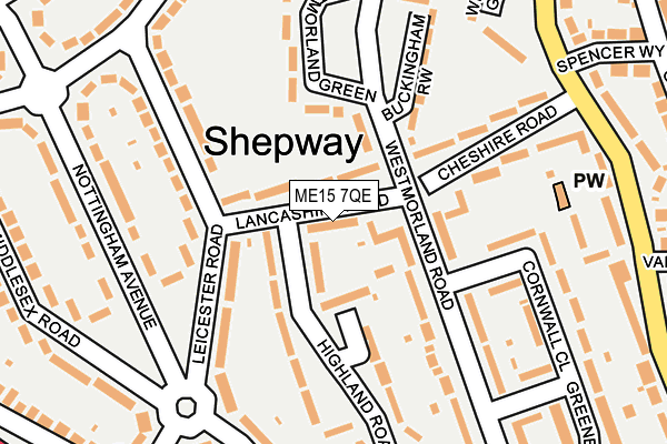 ME15 7QE map - OS OpenMap – Local (Ordnance Survey)