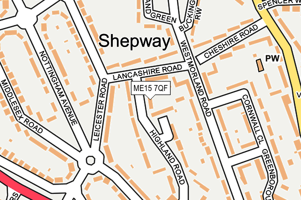 ME15 7QF map - OS OpenMap – Local (Ordnance Survey)