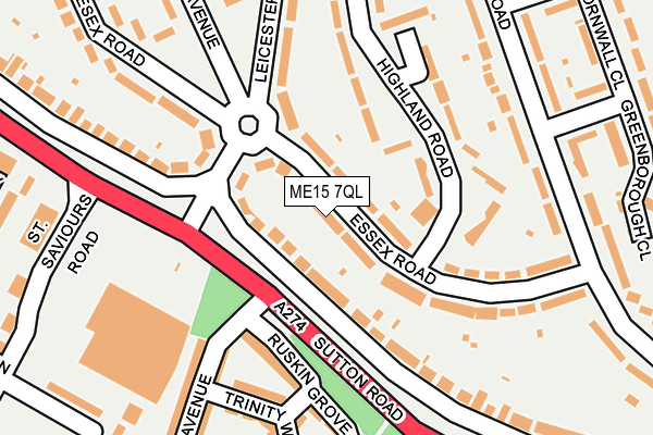 ME15 7QL map - OS OpenMap – Local (Ordnance Survey)