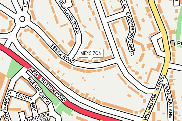 ME15 7QN map - OS OpenMap – Local (Ordnance Survey)