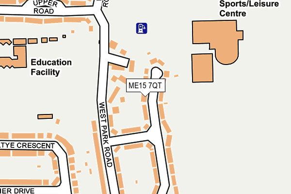 ME15 7QT map - OS OpenMap – Local (Ordnance Survey)